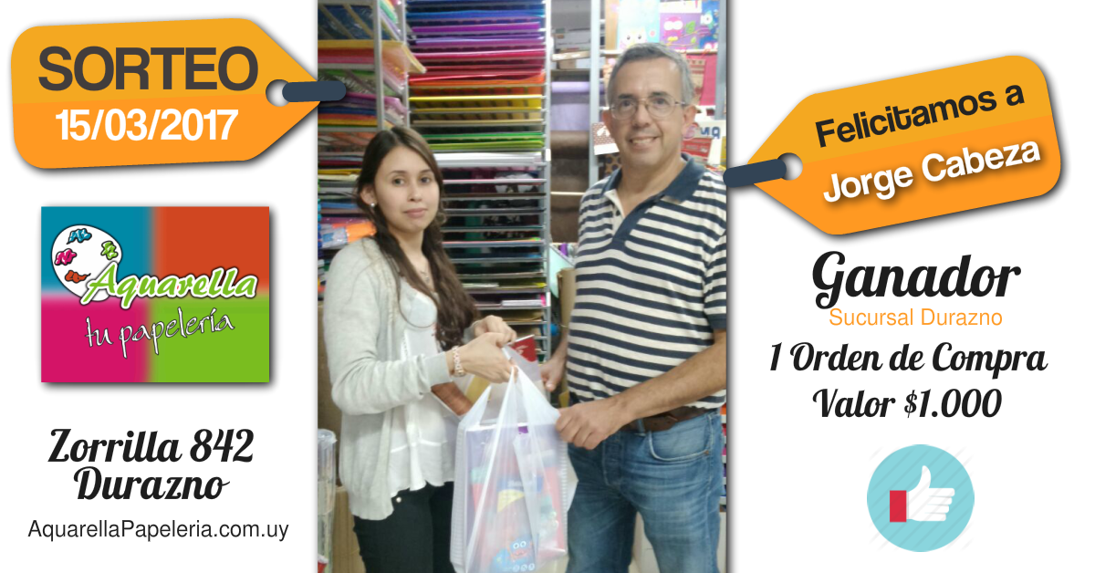 Ganador Sorteo Durazno Jorge Cabeza