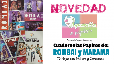 Cuadernolas Papiros de Rombai y Marama con Stickers y Canciones