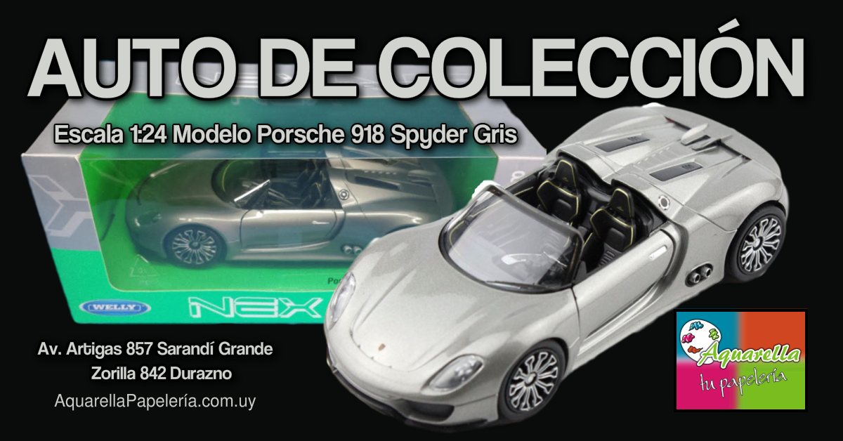 Auto de Colección a Escala 1:24 Modelo Porsche 918 Spyder